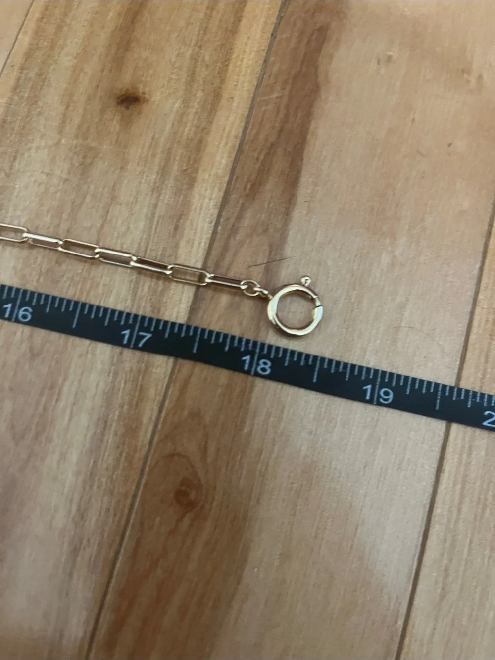 Gold Chain Necklace with Black Speckled Pendant